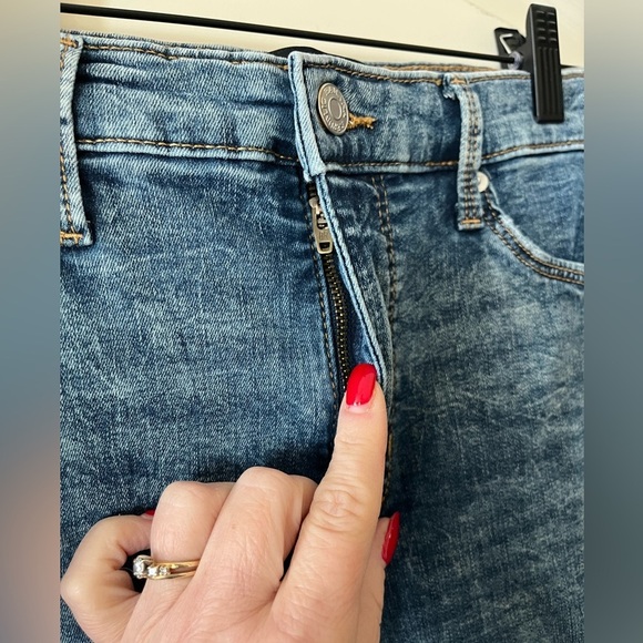 Banana Republic Medium Wash Distressed Skinny Jeans Women’s Size 8 - Picture 10 of 16